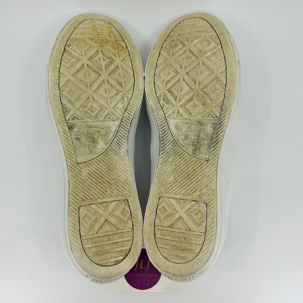 Converse Men's Chuck Taylor All Star Mono White Leather Sneakers 136823C Size 10 - Picture 10 of 11